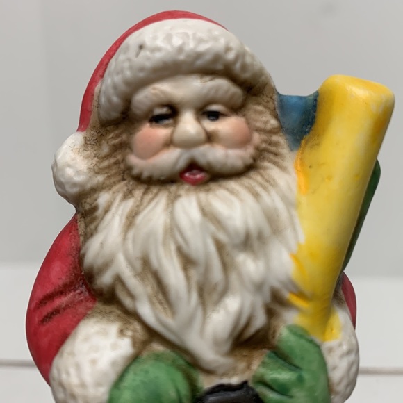 Ceramic Santa figurine vintage 3.25” - Picture 10 of 14